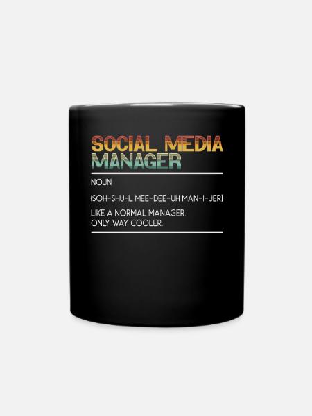 Profession de médias sociaux Gestionnaire de médias sociaux - Mug uni - noir