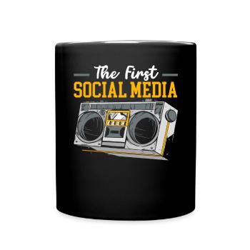 Der erste Social Media Job Social Media Manager - Tasse einfarbig - Schwarz - Vorne