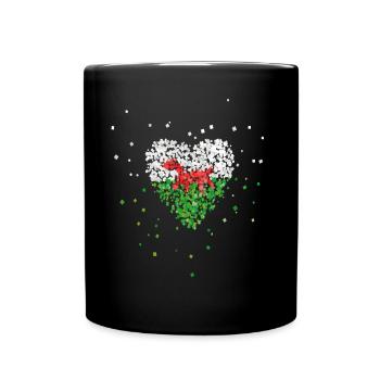 Wales Walesflagge Walesfahne Walesfan Sportfan - Tasse einfarbig - Schwarz - Vorne