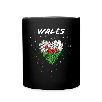 Pays de Galles Drapeau du Pays de Galles Drapeau du Pays de Galles Drapeau du Pays de Galles - Mug uni - noir - Devant