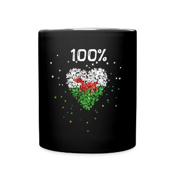 Pays de Galles Pays de Galles Flag Fan de flag football du Pays de Galles - Mug uni - noir - Devant
