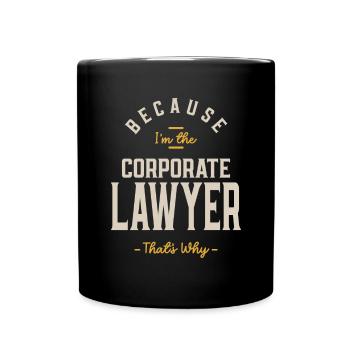 Corporate Lawyer Job Occupation Birthday Worker - Full Colour Mug - black - Front
