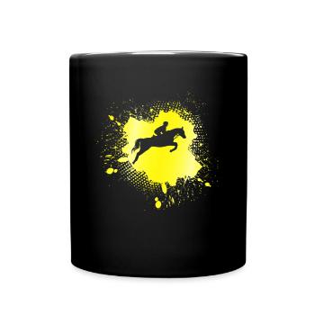 Riding horses - Full Colour Mug - black - Front