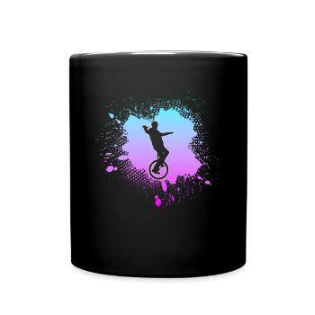 Unicycle - Full Colour Mug - black - Front