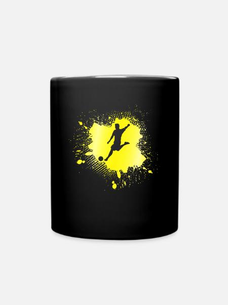 Fußball - Tasse einfarbig - Schwarz