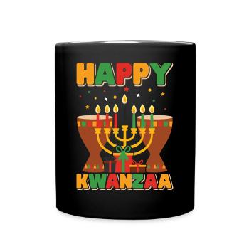Happy Kwanzaa Imani Faith Traditions - Full Colour Mug - black - Front