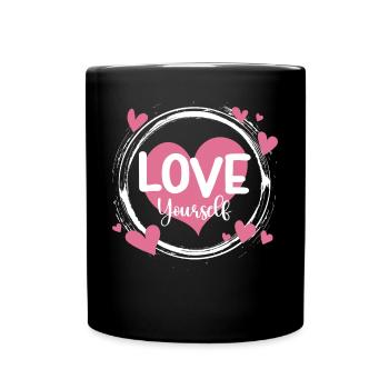 Love yourself holiday Love - Full Colour Mug - black - Front