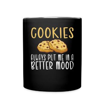 Keksliebhaber Geschenke - Tasse einfarbig - Schwarz - Vorne