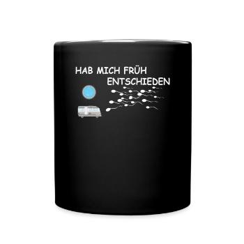 Camper Geschenkidee Camping - Tasse einfarbig - Schwarz - Vorne