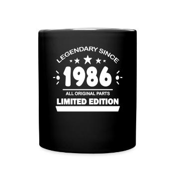 1986 - Born 1986 - Year of construction 1986 - Full Colour Mug - black - Front