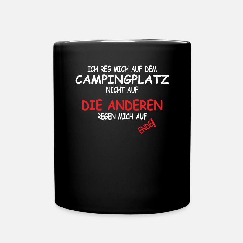 Camper Geschenkidee Camping - Tasse einfarbig - Schwarz