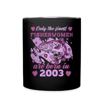 Les meilleures pêcheuses nées en 2003 20e anniversaire des femmes - Mug uni - noir - Devant