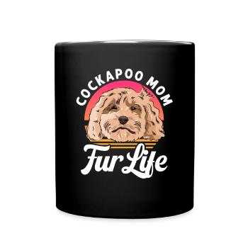 Cockapoo Dog - Full Colour Mug - black - Front