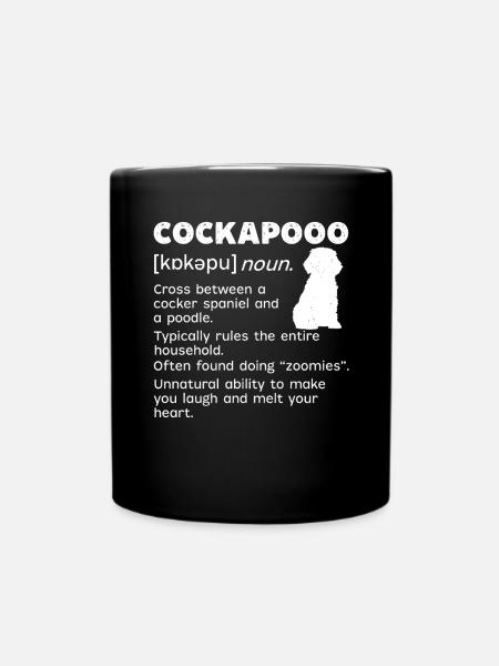 Cockapoo Hund - Tasse einfarbig - Schwarz