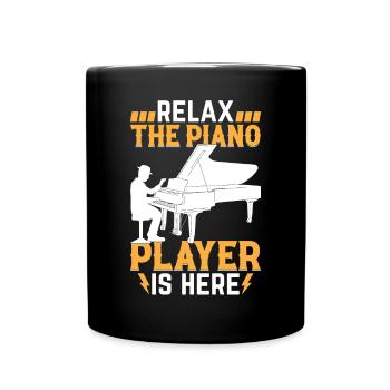 Relax The Piano Player Is Here - Clavier Pianiste - Mug uni - noir - Devant