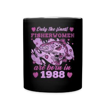 Les meilleures pêcheuses nées en 1988 35e anniversaire des femmes - Mug uni - noir - Devant
