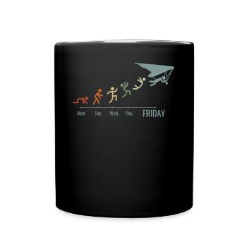 Deltaplane Delta Glider Delta Deltaplane Vintage - Mug uni - noir - Devant