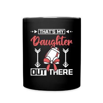 C’est ma fille là-bas Rugby - Mug uni - noir - Devant