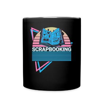 Scrapbooking Glue Book Retro - Full Colour Mug - black - Front
