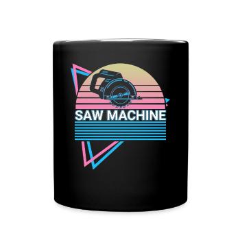 Machine à scier Retro - Mug uni - noir - Devant