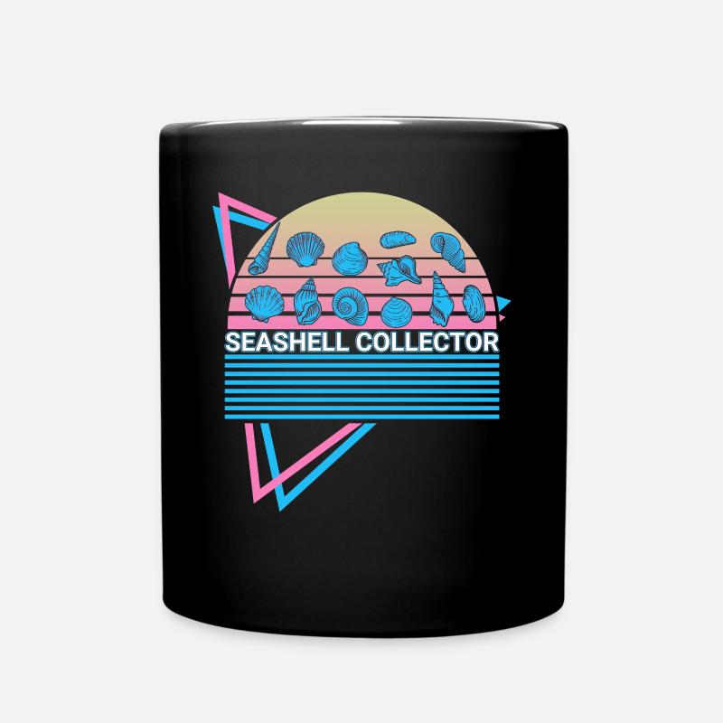 Muschelsammler Retro - Tasse einfarbig - Schwarz