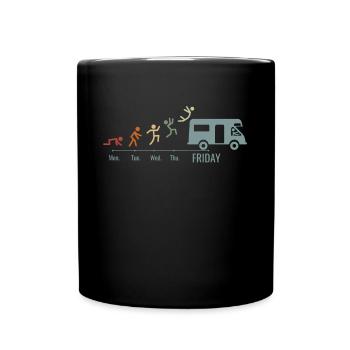 Conducteur de camping-car Camping Car Week-end Vintage - Mug uni - noir - Devant