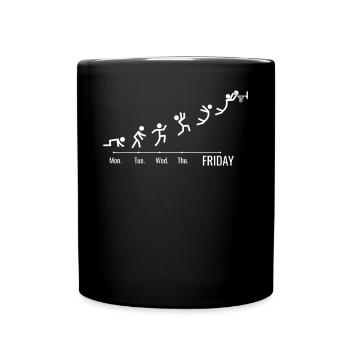 Basketballer Basketball-spieler Wochenende - Tasse einfarbig - Schwarz - Vorne