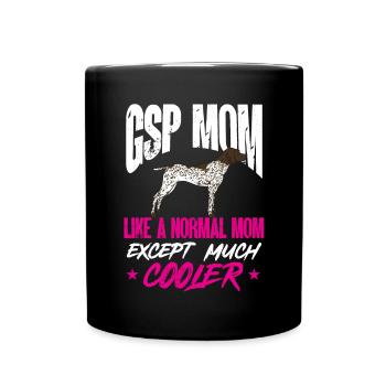 Chien GSP allemand à poil court - Mug uni - noir - Devant