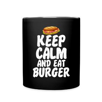 Burger Lover Gift - Full Colour Mug - black - Front