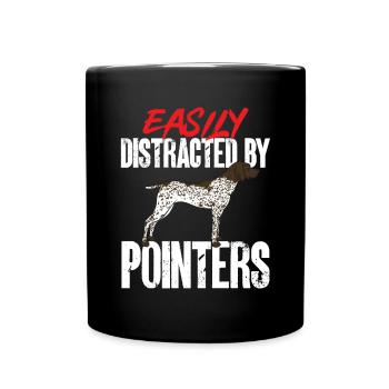 Chien GSP allemand à poil court - Mug uni - noir - Devant