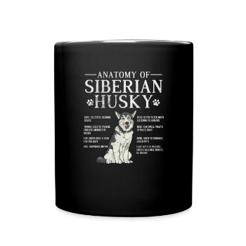 Husky - Tasse einfarbig - Schwarz - Vorne
