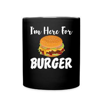 Burger Lover Gift - Full Colour Mug - black - Front