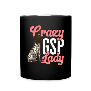 Chien GSP allemand à poil court - Mug uni - noir - Devant