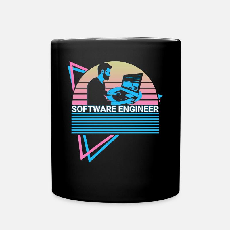Software-Ingenieur Software Engineering Retro - Tasse einfarbig - Schwarz