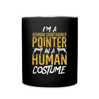 Chien GSP allemand à poil court - Mug uni - noir - Devant