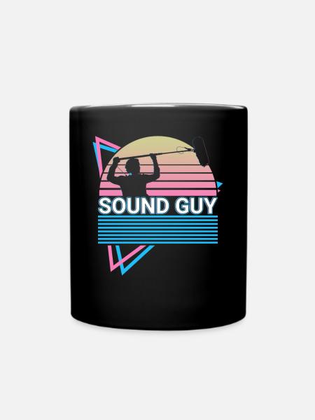Tontechniker Retro - Tasse einfarbig - Schwarz