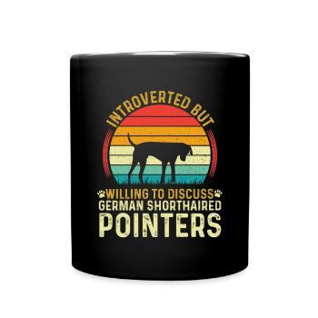 Chien GSP allemand à poil court - Mug uni - noir - Devant