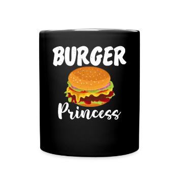 Burger Lover Gift - Full Colour Mug - black - Front