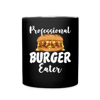Burger Lover Gift - Full Colour Mug - black - Front