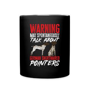 Chien GSP allemand à poil court - Mug uni - noir - Devant