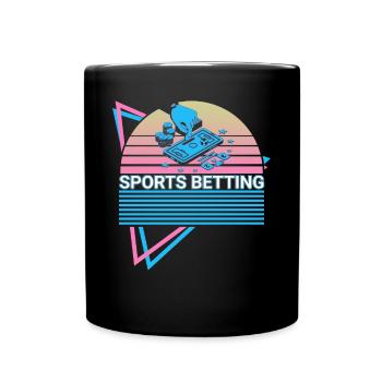 Sports Betting Bettor Retro - Full Colour Mug - black - Front