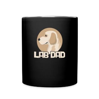 Labrador Vater Hund Hunde Herrchen Geschenk - Tasse einfarbig - Schwarz - Vorne