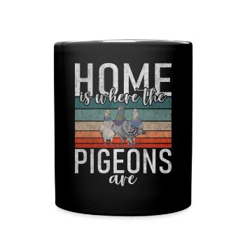 Drôle de pigeon Fancier & Pigeons Whisperer Pigeon voyageur - Mug uni - noir - Devant