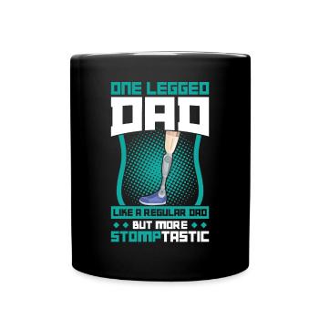 One Legged Dad A Regular Dad But More STOMPtastic - Full Colour Mug - black - Front