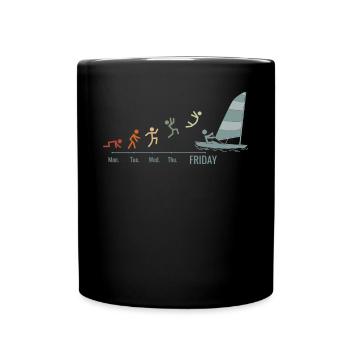 Sailor Sail Boat Sailing Ship Sailing Yacht - Full Colour Mug - black - Front