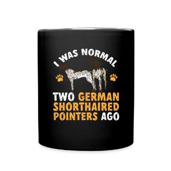 Chien GSP allemand à poil court - Mug uni - noir - Devant