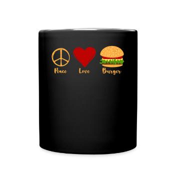 Burger Lover Gift - Full Colour Mug - black - Front