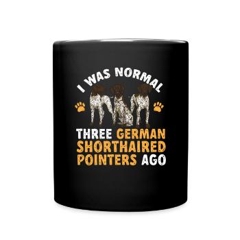 Chien GSP allemand à poil court - Mug uni - noir - Devant