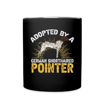 Chien GSP allemand à poil court - Mug uni - noir - Devant
