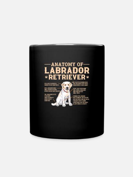 Labrador Hund Hunde Hunderasse Geschenk - Tasse einfarbig - Schwarz